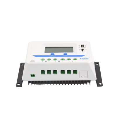 Controlador Solar de Carga PWM 12/24/36/48 V 30 A, Salida USB, con Display