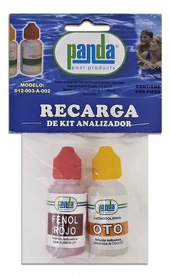 3 Repuestos De Kit Analizador De Cloro Y Ph En El Agua