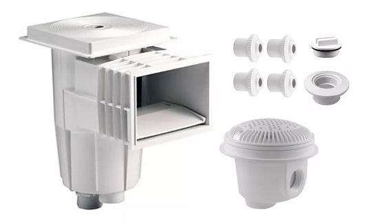 Kit Accesorios Empotrables con Desnatador, Dren boquillas, para Piscinas o Albercas