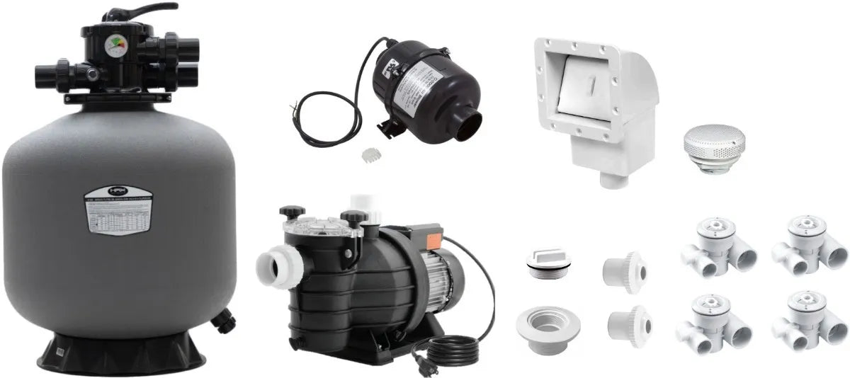 Equipo Completo 16 Hidro Masaje Desnatador Filtro Dren Bomba