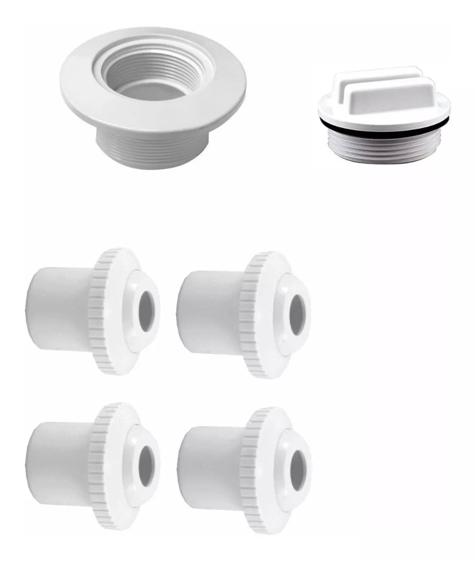 Kit Completo 14 Para Alberca Filtro Dren Bomba Desnatador