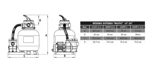 Kit Completo 14 Para Alberca Filtro Dren Bomba Desnatador