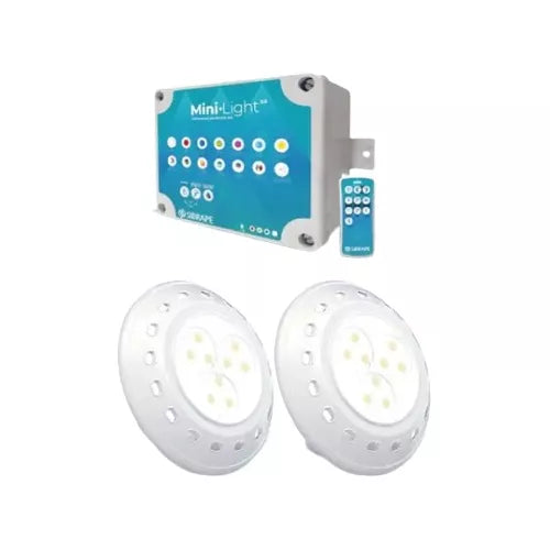 Kit De 2 Mini Lampara 18w Control Transformador Para Alberca