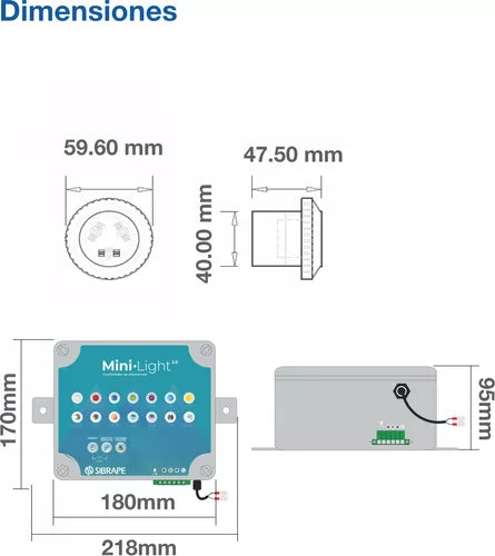 Kit De 4 Mini Lampara 6w Control Transformador Para Alberca