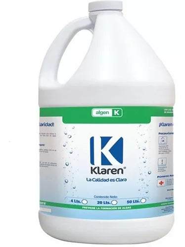 Algicida Algen Klaren 4 Lts Para Albercas Elimina Algas