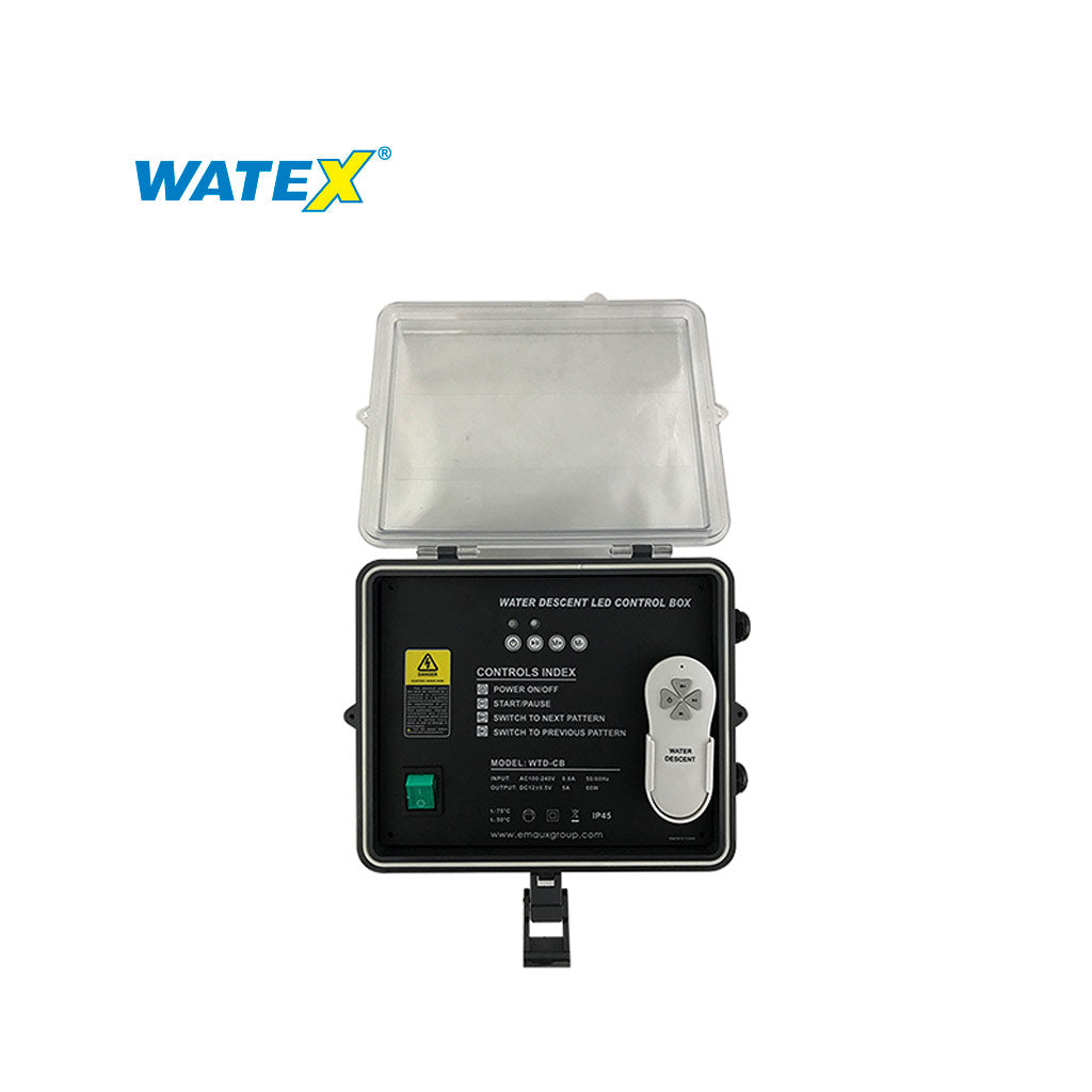 CAJA Y CONTROL PARA CASCADAS DE LED WATEX