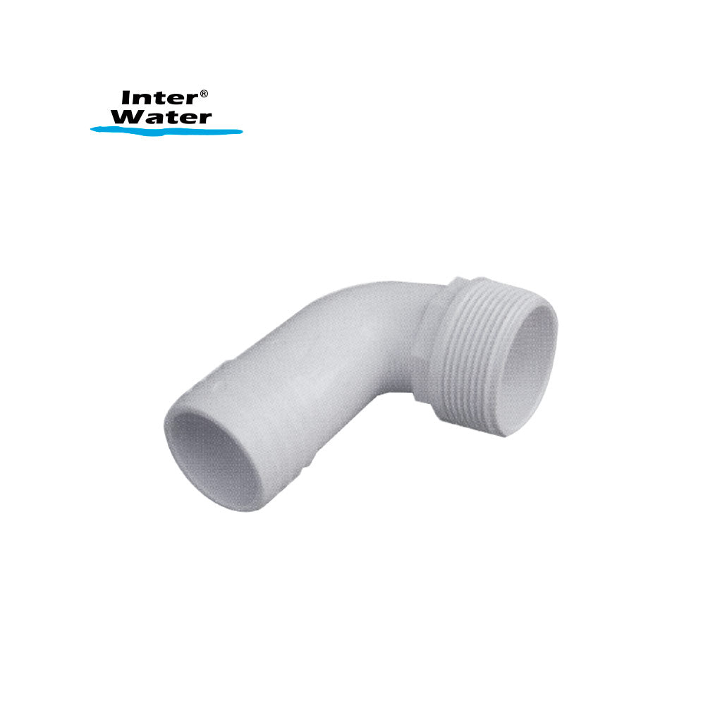 CONECTOR 90º DE PVC PARA MANGUERA DE 1 1/2”