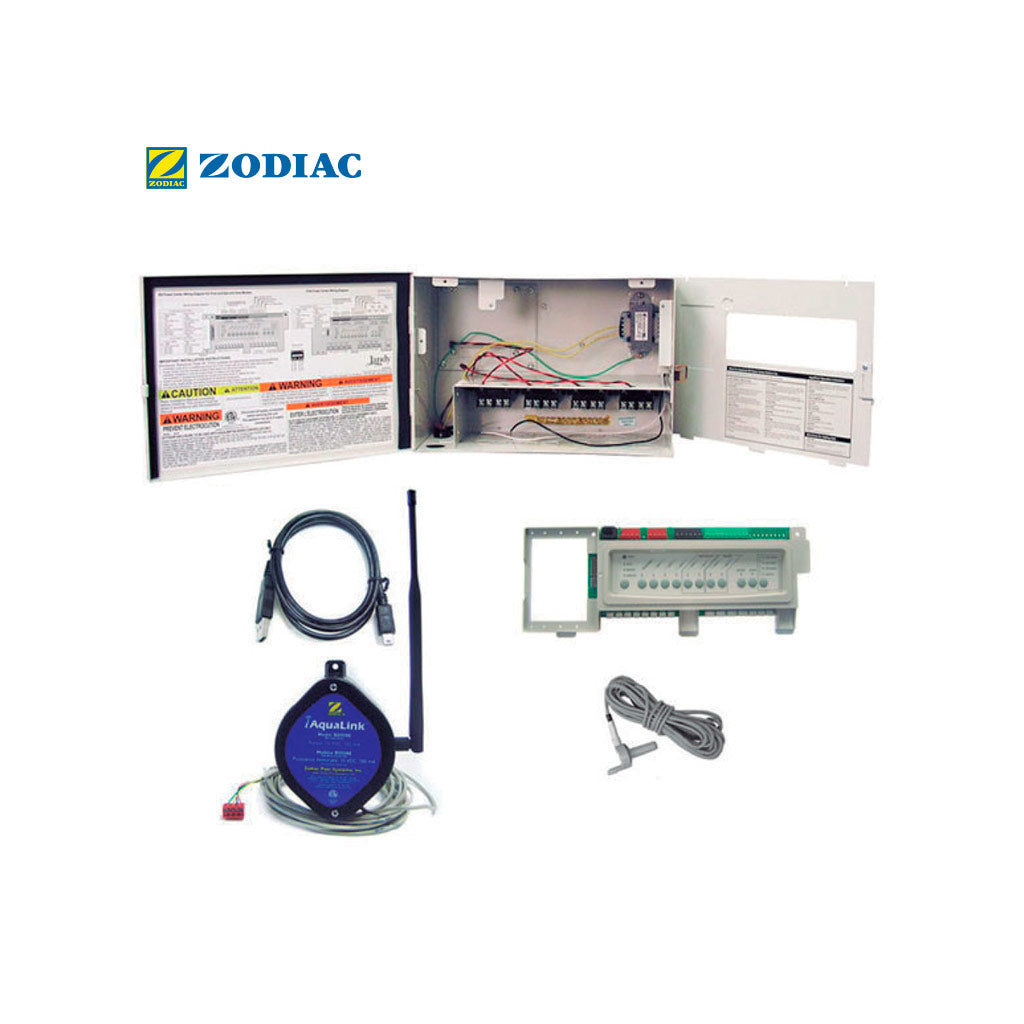 RS-P4 + 1 CENTRO DE CARGA 6612F CON 4 RELAYS + IAQUALINK IQ20-A (PARA 1 TEMPERATURA)