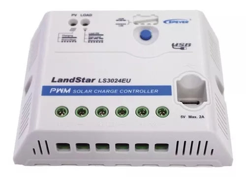 Controlador Epsolar Pwm 12/24v 30 A, Salida Usb