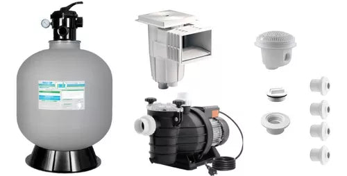 Equipo Completo 16 Alberca Desnatador Filtro Dren Bomba