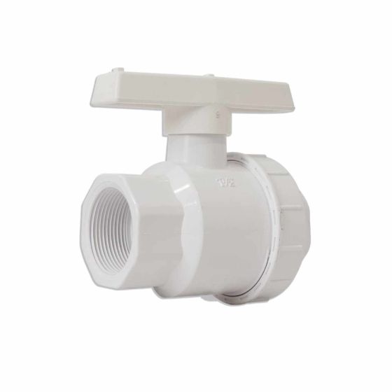 Válvula bola con racor PVC PANDA POOL PRODUCTS