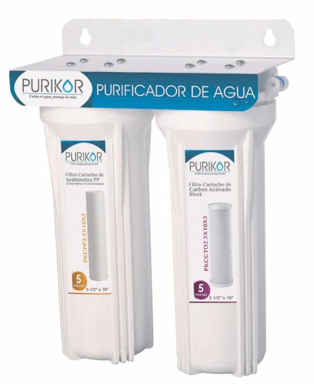 Sistema de filtración básica (POU) Número de etapas de filtración: 2