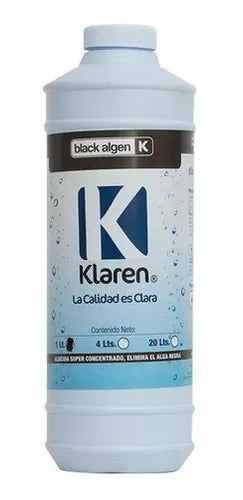 Químico Algicida Klaren 1 Lt. Elimina Alga Negra De Albercas