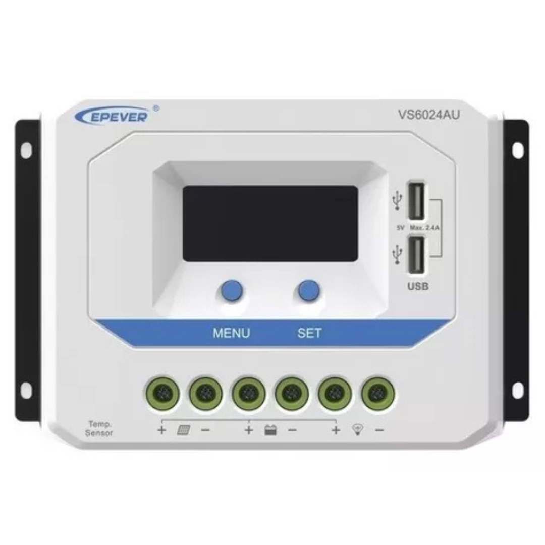 Controlador Epsolar Pwm 12/24v 60 A, Salida Usb