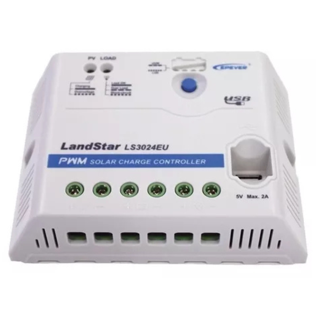 Controlador Epsolar Pwm 12/24v 30 A, Salida Usb
