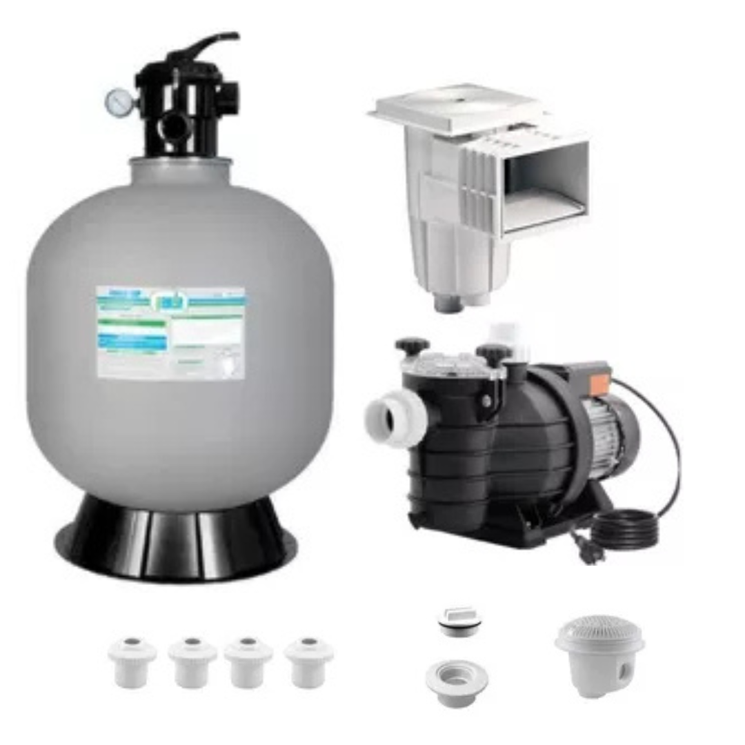 Equipo Completo 16 Alberca Desnatador Filtro Dren Bomba