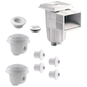 Kit De Empotrables Para Alberca Con 2 Dren Fondo,  Desnatador y boquillas