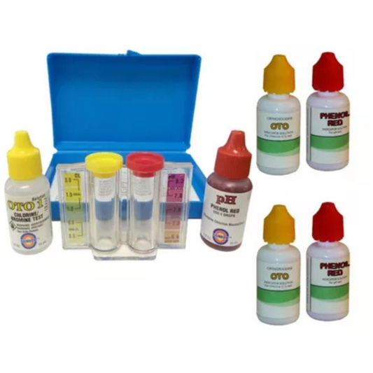 Kit Analizador De Albercas De Ph Y Cloro Con 2 Repuestos