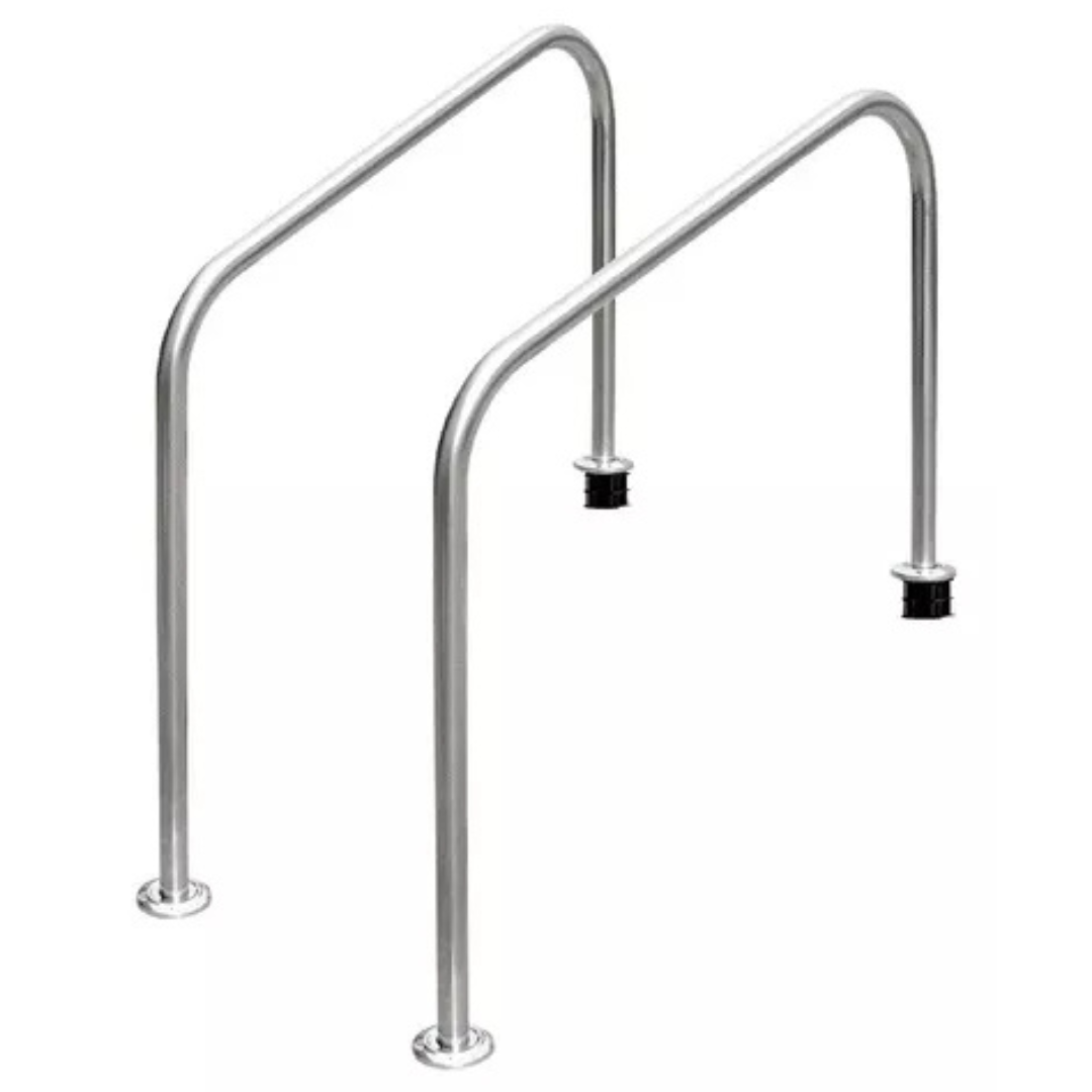 Par De Pasamanos 2 Curvas Acero Inox Para Alberca 48