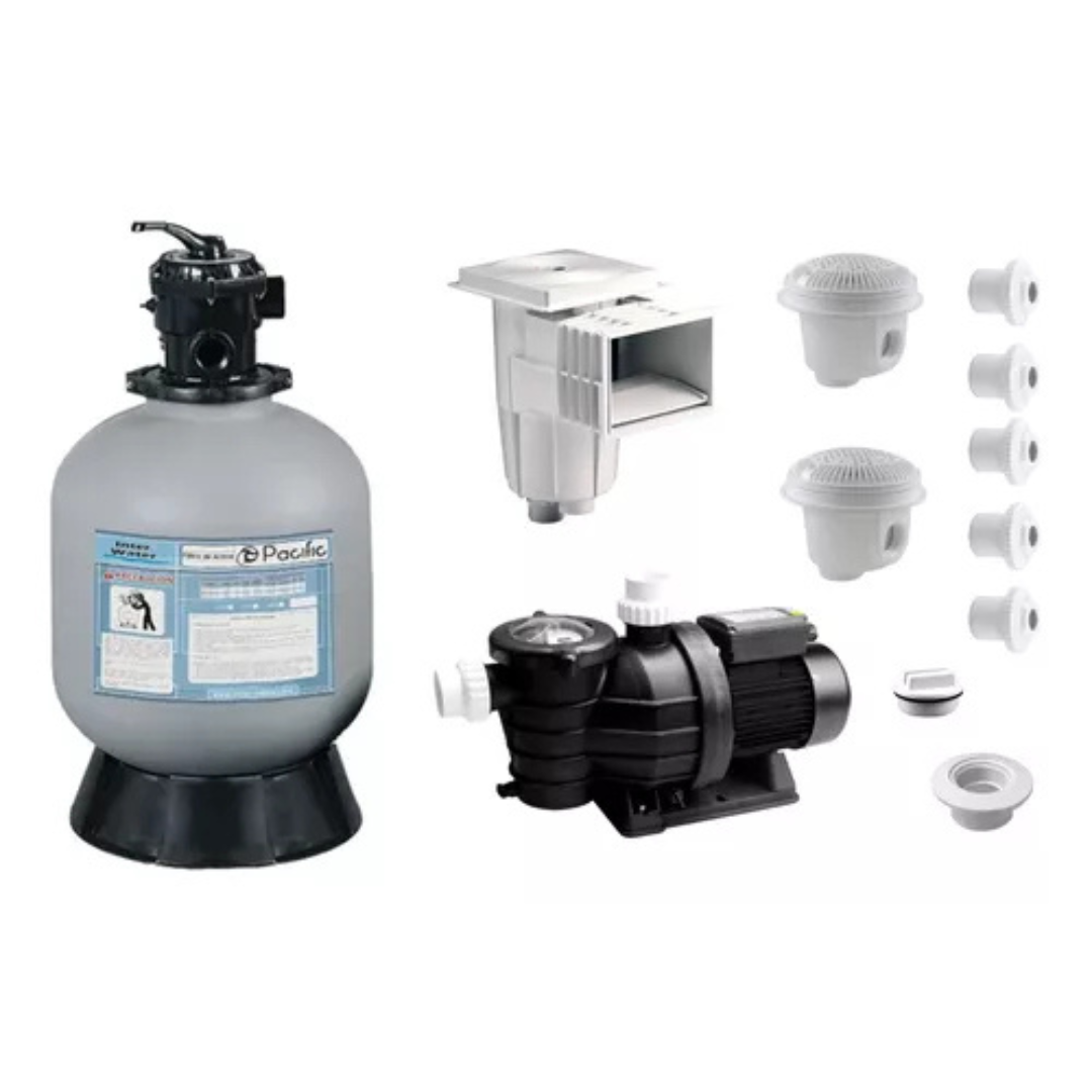Kit De Empotrables Bomba 1 Hp Y Filtro 16 Para Alberca