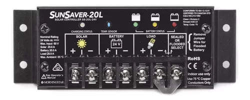 Controlador De Carga Y Descarga Sunsaver, 20 A, 12 Vcd