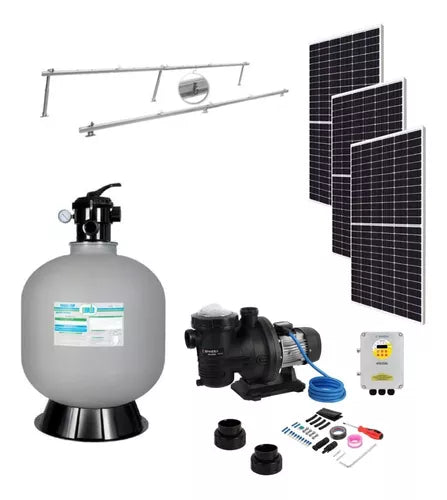 Filtro Y Bomba Solar Para Alberca 16 Pulgadas Con Paneles