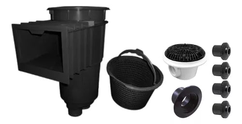 Kit De Empotrables Alberca Negro Dren Fondo Desnatador