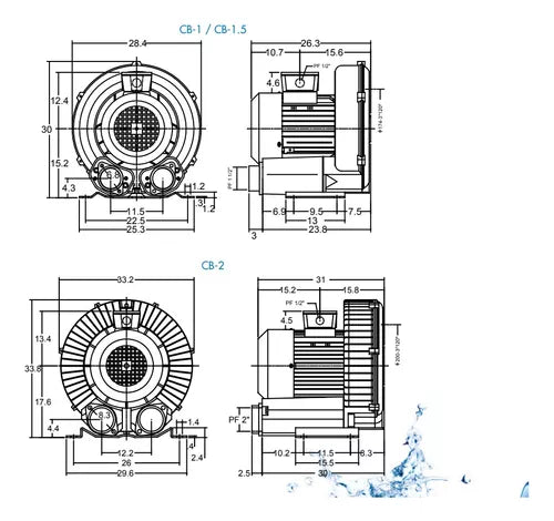 Soplador Blower Comercial Para Alberca Spa Hidromasaje 2 Hp