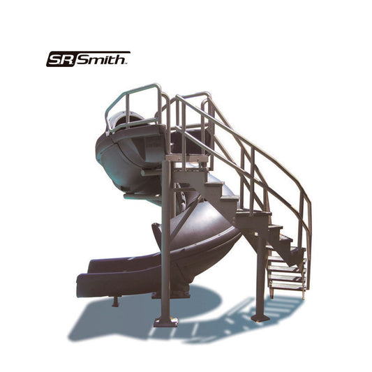 TOBOGÁN VORTEX CON RESBALADILLA CERRADA AZUL Y ESCALERA RECTA