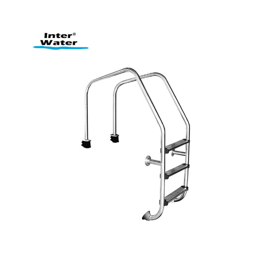 ESCALERA DESBORDE, 3 PELDAÑOS (ANTIDERRAPANTES), INOX. 304