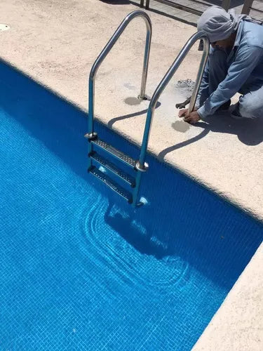 Escalera Acero Inoxidable 3 Peldaños Panda Piscinas Albercas