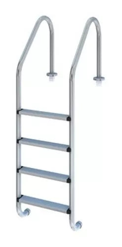 ESCALERA ESTÁNDAR, 4 PELDAÑOS (ANATÓMICOS), INOX. 304