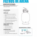 Filtro De Arena 19 Para Alberca Plástico Reforzado Panda