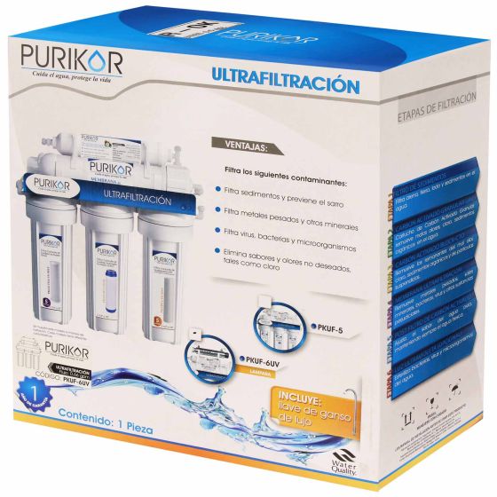 Sistema ultrafiltración (POU) Número de etapas de filtración: 6